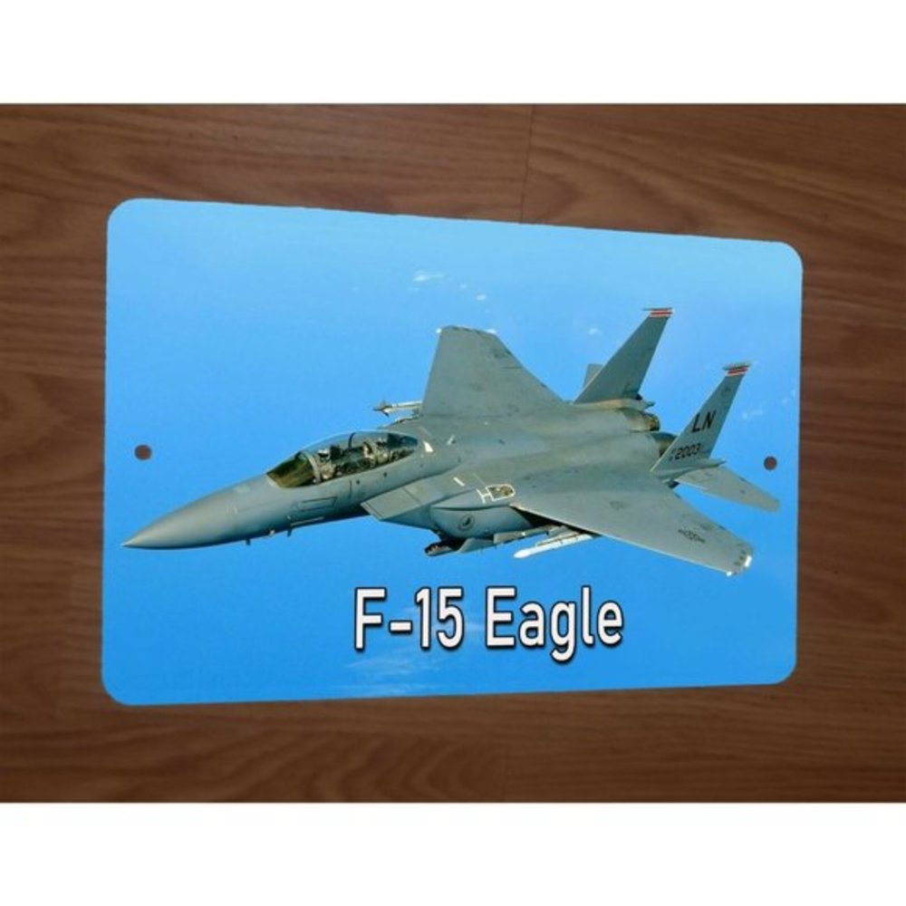 F-15 Eagle US Air Force McDonnell Douglas Jet Fighter Airplane 8x12 Metal Sign